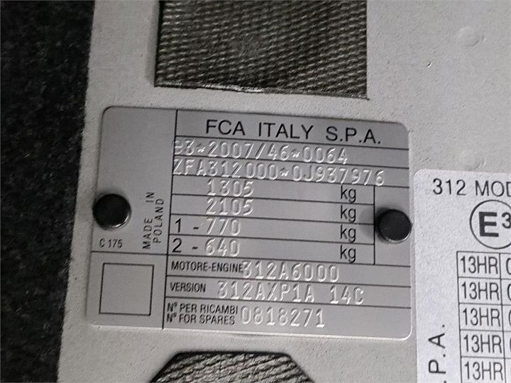 Photo 2 VIN: ZFA3120000J937976 - FIAT 500 