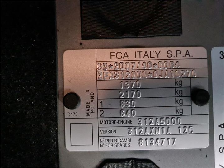 Photo 8 VIN: ZFA3120000JA10270 - FIAT 500 