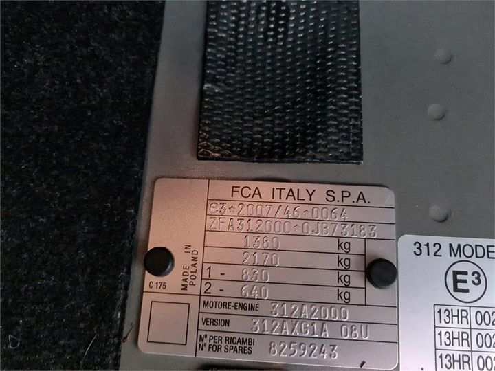 Photo 7 VIN: ZFA3120000JB73183 - FIAT 500 