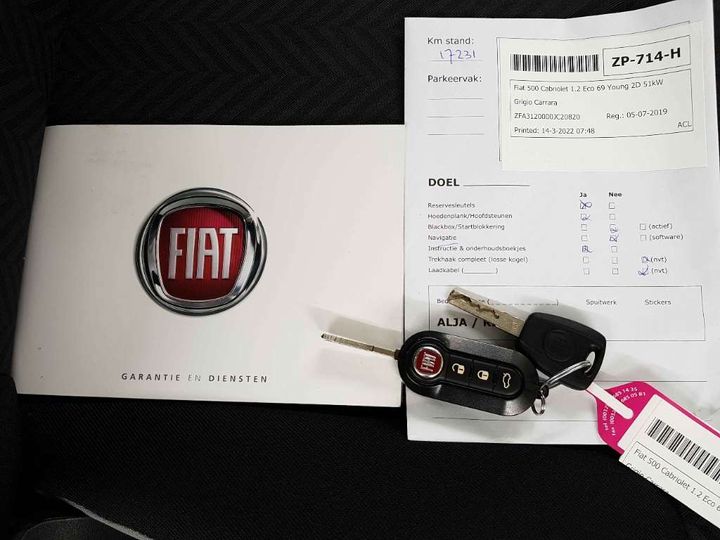 Photo 18 VIN: ZFA3120000JC20820 - FIAT 500 CABRIOLET 