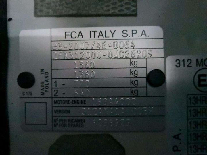 Photo 8 VIN: ZFA3120000JC26209 - FIAT 500 