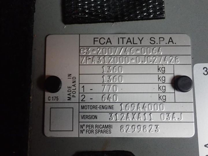 Photo 11 VIN: ZFA3120000JC27428 - FIAT 500 