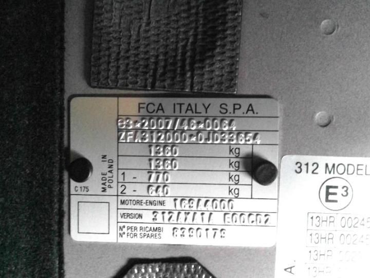 Photo 9 VIN: ZFA3120000JD33654 - FIAT 500 