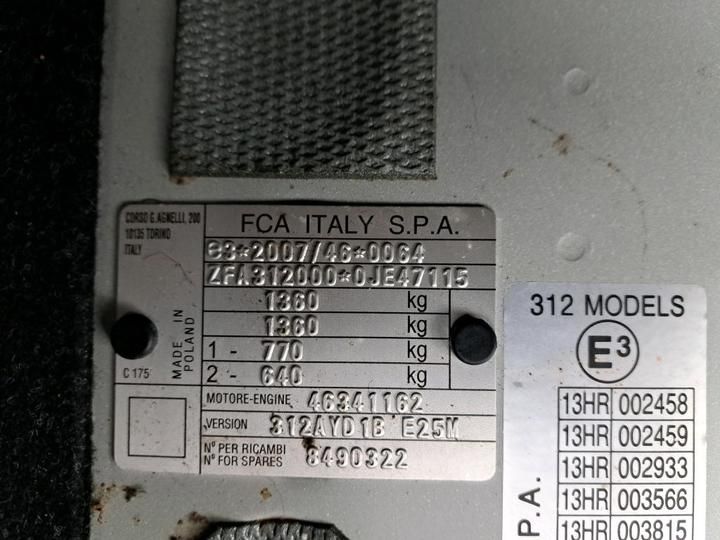 Photo 12 VIN: ZFA3120000JE47115 - 39 FIAT 500 