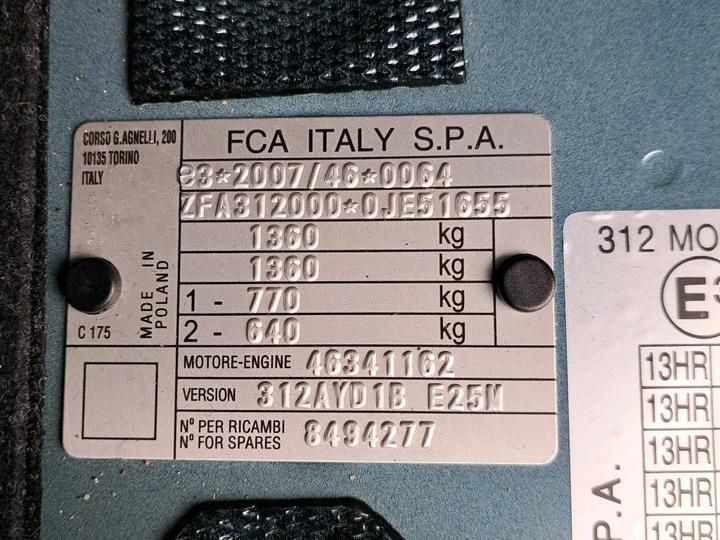 Photo 8 VIN: ZFA3120000JE51655 - 39 FIAT 500 