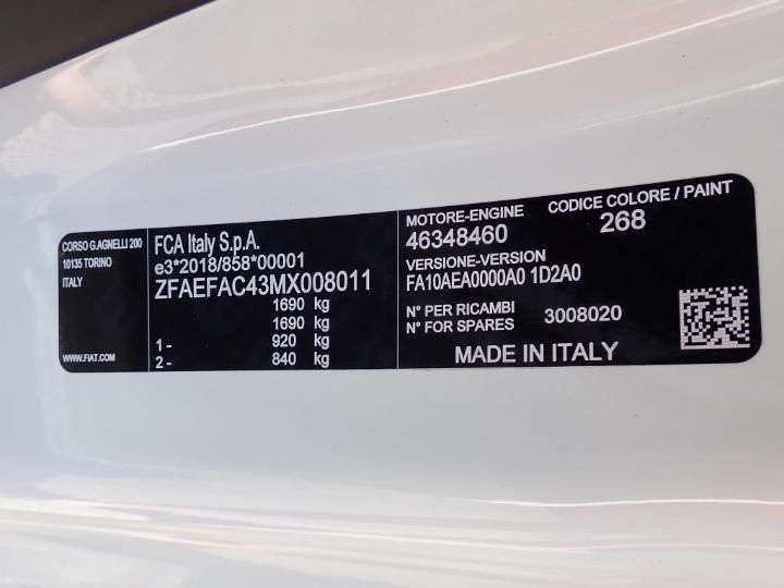 Photo 6 VIN: ZFAEFAC43MX008011 - FIAT 500 20- 