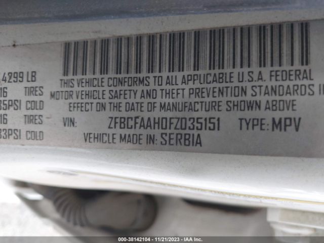 Photo 8 VIN: ZFBCFAAH0FZ035151 - FIAT 500L 