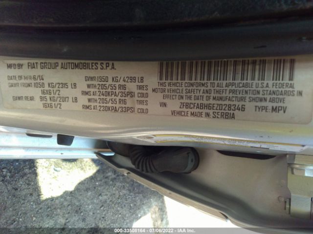 Photo 8 VIN: ZFBCFABH6EZ028346 - FIAT 500L 