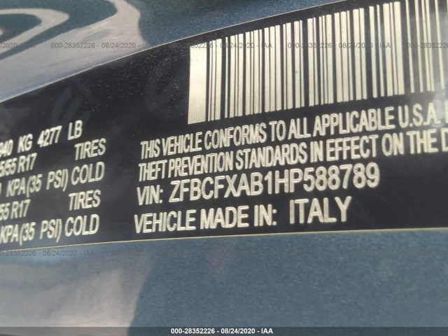 Photo 8 VIN: ZFBCFXAB1HP588789 - FIAT 500X 