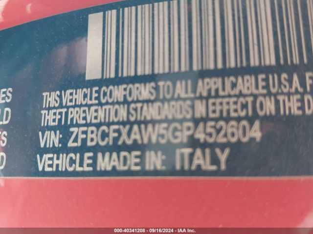 Photo 8 VIN: ZFBCFXAW5GP452604 - FIAT 500X 