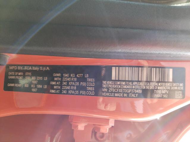 Photo 9 VIN: ZFBCFXET0GP378489 - FIAT 500X TREKK 