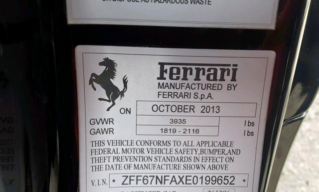 Photo 9 VIN: ZFF67NFAXE0199652 - FERRARI 458 ITALIA 