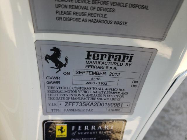 Photo 12 VIN: ZFF73SKA2D0190981 - FERRARI FF 