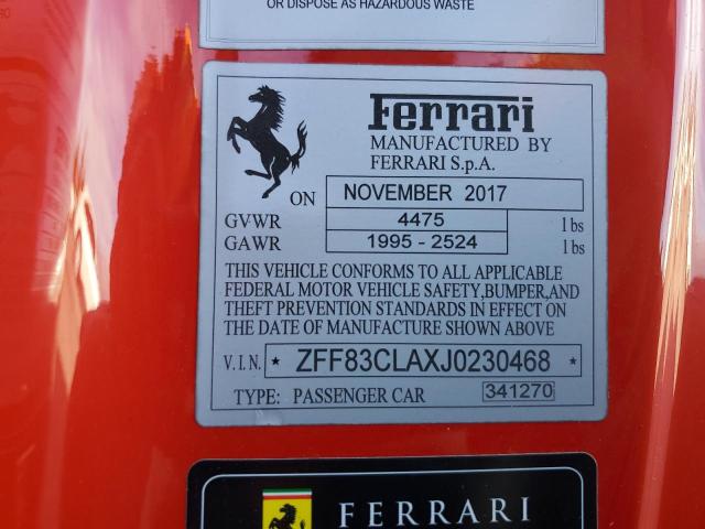 Photo 11 VIN: ZFF83CLAXJ0230468 - FERRARI 812 